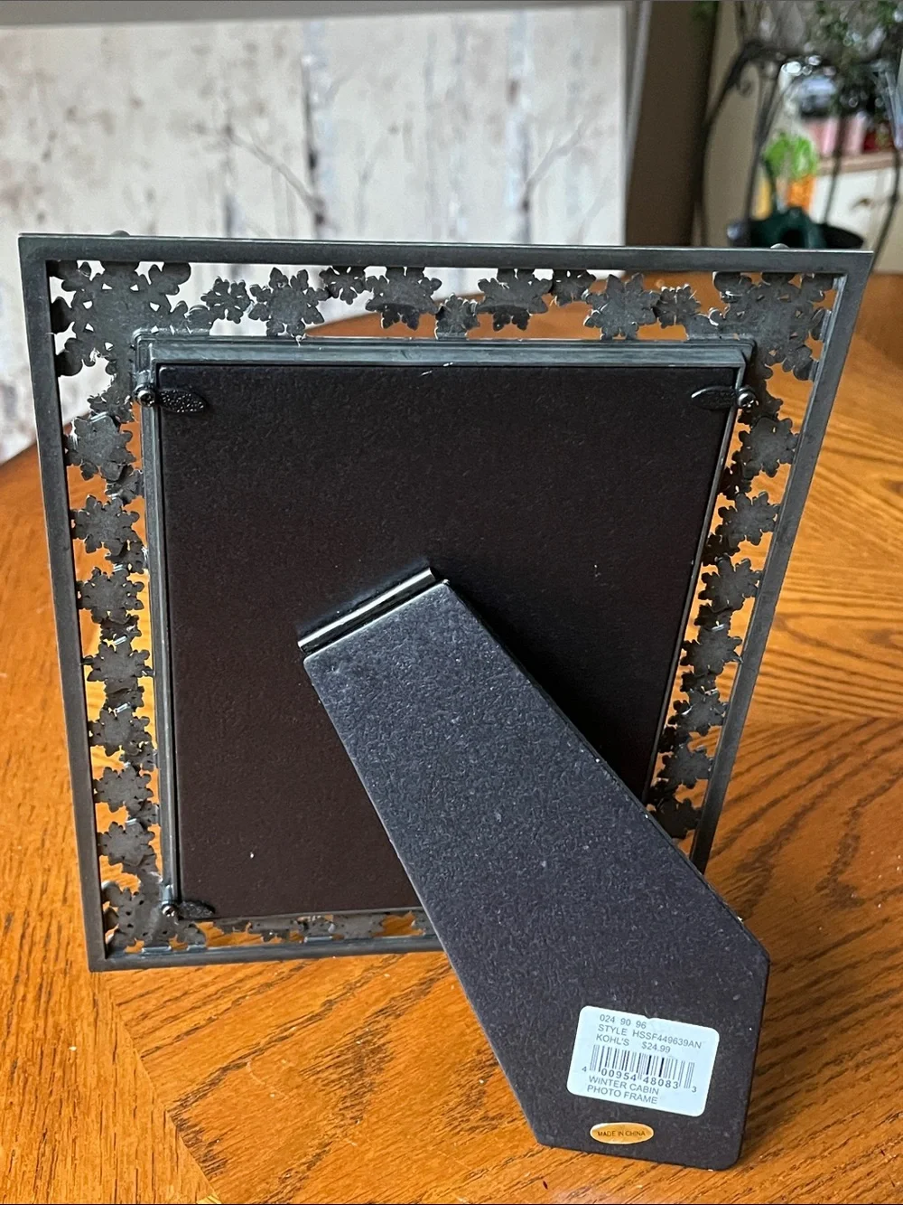 St. Nicholas Square 5x7” Silver Snowflake Metal Frame